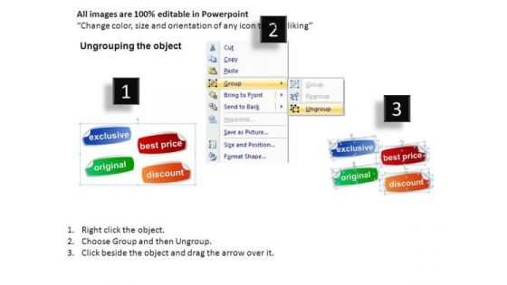 Peeled Stickers Best Price Discount PowerPoint Slides Editable Ppt