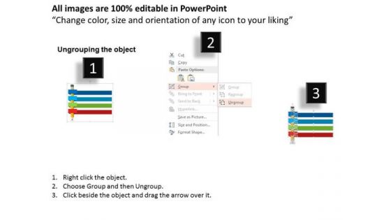 Pencil Infographic For Statistical Data PowerPoint Templates
