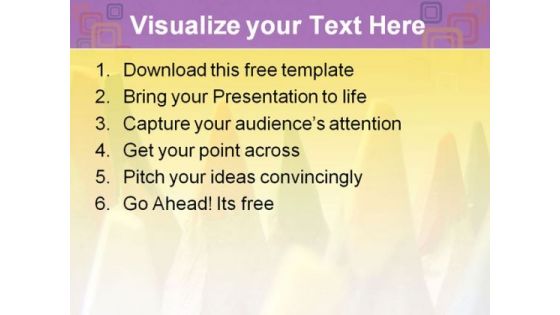 Beautiful Pencil Color Kids PowerPoint Template