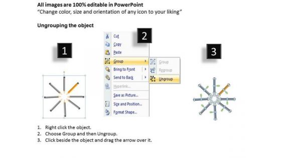 Pencils Arranged In Circular Formation Ppt Business Plan PowerPoint Slides