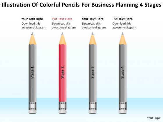 Pencils For Business Planning 4 Stages Ppt Franchise Template PowerPoint Slides