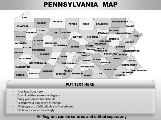 Pennsylvania PowerPoint Maps