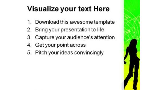 People Enjoying Party Entertainment PowerPoint Templates And PowerPoint Backgrounds 0811