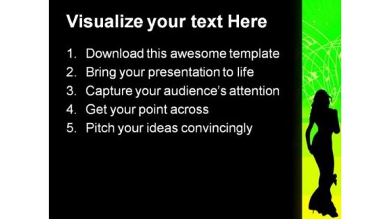 People Enjoying Party Entertainment PowerPoint Templates And PowerPoint Backgrounds 0811