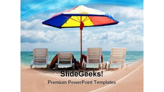 People Enjoying Vacation Beach PowerPoint Templates And PowerPoint Backgrounds 0311