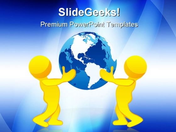People Holding Earth Globe PowerPoint Templates And PowerPoint Backgrounds 0311
