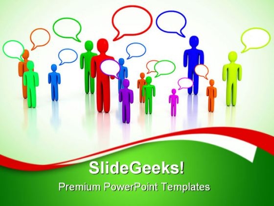 People Talking Communication PowerPoint Themes And PowerPoint Slides 0311