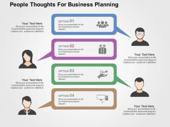 People Thoughts For Business Planning PowerPoint Templates