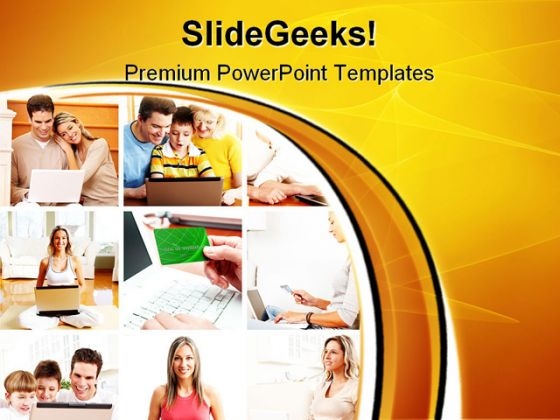 People With Laptop Computer PowerPoint Templates And PowerPoint Backgrounds 0911