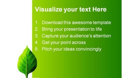 Perfect Leaf Nature PowerPoint Templates And PowerPoint Backgrounds 0511