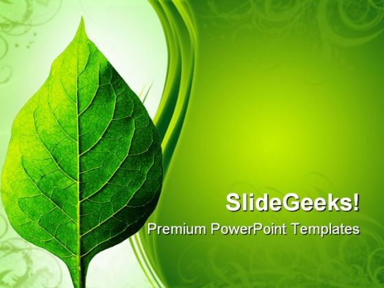 Perfect Leaf Nature PowerPoint Templates And PowerPoint Backgrounds 0511