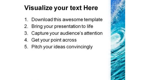 Perfect Wave Beach PowerPoint Templates And PowerPoint Backgrounds 0711