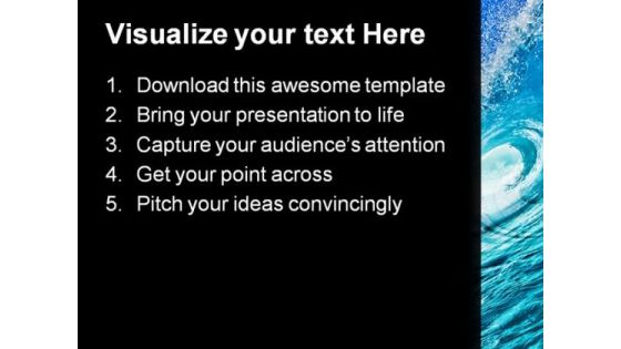 Perfect Wave Beach PowerPoint Templates And PowerPoint Backgrounds 0711