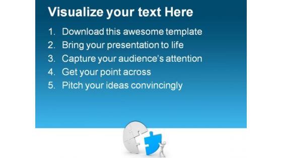 Person Join The Last Puzzle Business PowerPoint Templates And PowerPoint Backgrounds 0411