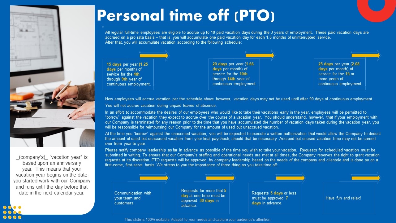 Personal Time Off Pto Guide To Designing A Staff Handbook Designs Pdf