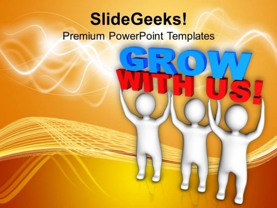 Persons Join Force To Lift Grow With Us PowerPoint Templates Ppt Backgrounds For Slides 0113