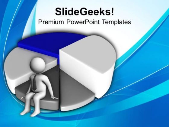Pie Chart For Business Result Display PowerPoint Templates Ppt Backgrounds For Slides 0413