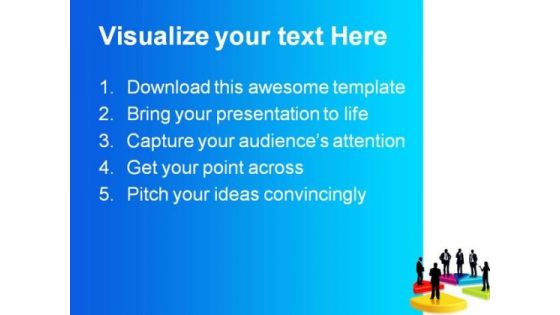 Pie Chart People PowerPoint Template 0810