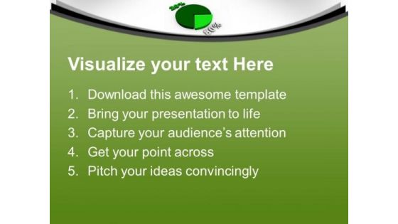 Pie Chart With Percentage Growth PowerPoint Templates Ppt Backgrounds For Slides 0313
