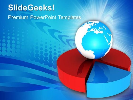 Pie Graph To Represent Global Growth PowerPoint Templates Ppt Backgrounds For Slides 0413
