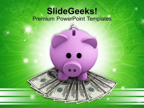 Piggy Bank Investment Of Money PowerPoint Templates Ppt Backgrounds For Slides 0113