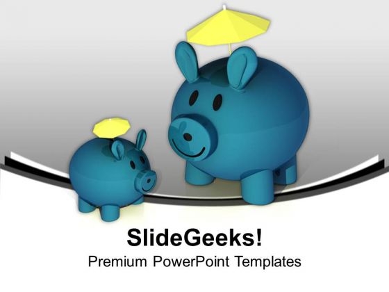 Piggy Bank Protect Money Finance PowerPoint Templates Ppt Backgrounds For Slides 0413