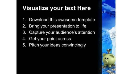 Piggy Bank With Dollar Background PowerPoint Templates And PowerPoint Themes 0812