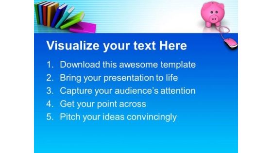 Piggy Bank With Mouse Internet PowerPoint Templates And PowerPoint Themes 0812
