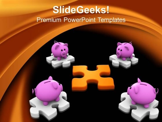 Piggy Banks Money Savings PowerPoint Templates And PowerPoint Themes 1012