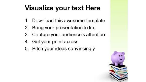 Piggy With Books PowerPoint Templates And PowerPoint Themes 0812