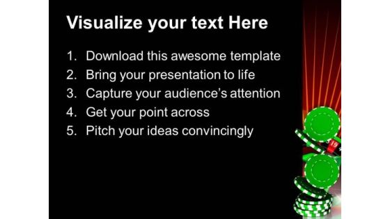 Pile Of Casino Chips Gambling Success PowerPoint Templates Ppt Backgrounds For Slides 0313