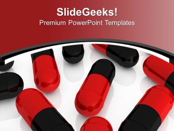 Pills In Black And Red Color PowerPoint Templates Ppt Backgrounds For Slides 0713