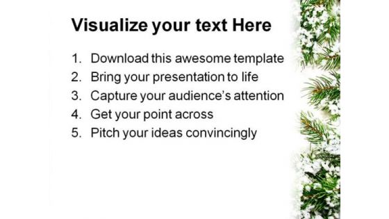 Pine Frame Christmas PowerPoint Background And Template 1210