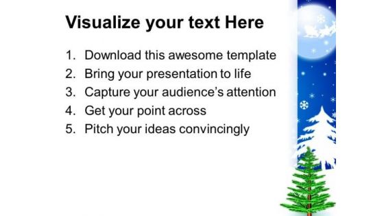 Pine Tree Christmas Background PowerPoint Templates Ppt Backgrounds For Slides 1212