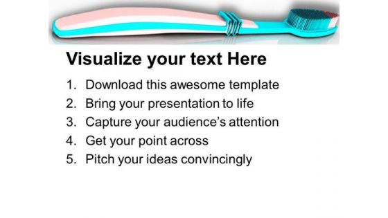 Pink And Blue Tooth Brush PowerPoint Templates Ppt Backgrounds For Slides 0713
