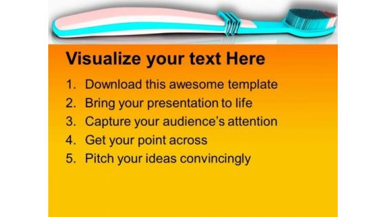 Pink And Blue Tooth Brush PowerPoint Templates Ppt Backgrounds For Slides 0713