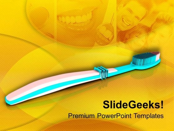 Pink And Blue Tooth Brush PowerPoint Templates Ppt Backgrounds For Slides 0713