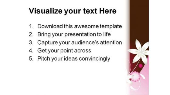 Pink And Brown Abstract PowerPoint Template 0910