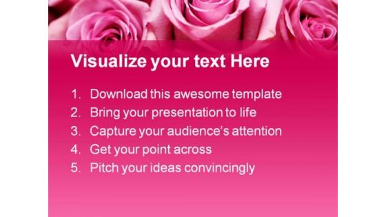 Pink Roses Beauty PowerPoint Templates And PowerPoint Backgrounds 0411
