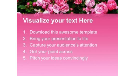 Pink Roses Garden PowerPoint Templates And PowerPoint Themes 0512