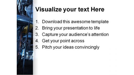 Pipeline Industrial PowerPoint Template 0810