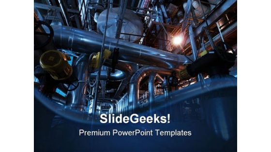Pipeline Industrial PowerPoint Template 0810