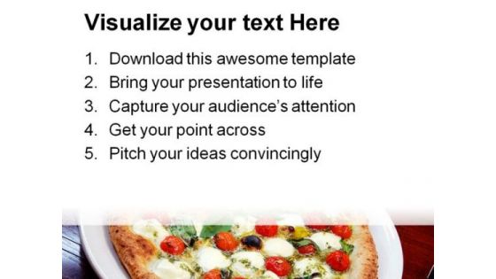 Pizza With Tomatoes And Cheese Food PowerPoint Templates And PowerPoint Backgrounds 0311