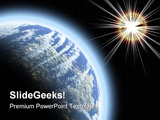 Planet Earth Globe PowerPoint Template 0610