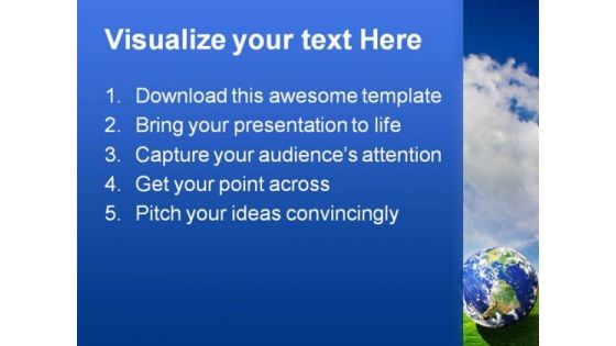 Planet Earth Globe PowerPoint Template 0910