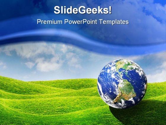Planet Earth Globe PowerPoint Template 0910