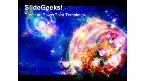Planet Is In The Flowers Globe PowerPoint Templates And PowerPoint Backgrounds 0511