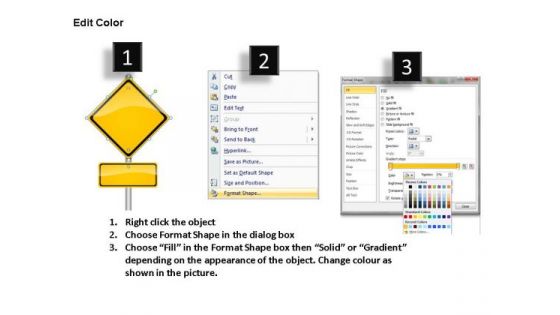 Planning Highways Signs 3 PowerPoint Slides And Ppt Diagram Templates