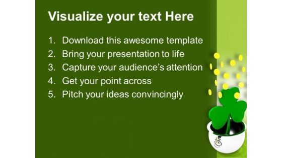 Plant Of Green Leaf PowerPoint Templates Ppt Backgrounds For Slides 0813