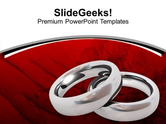 Platinum Rings Love Wedding PowerPoint Templates Ppt Backgrounds For Slides 0313